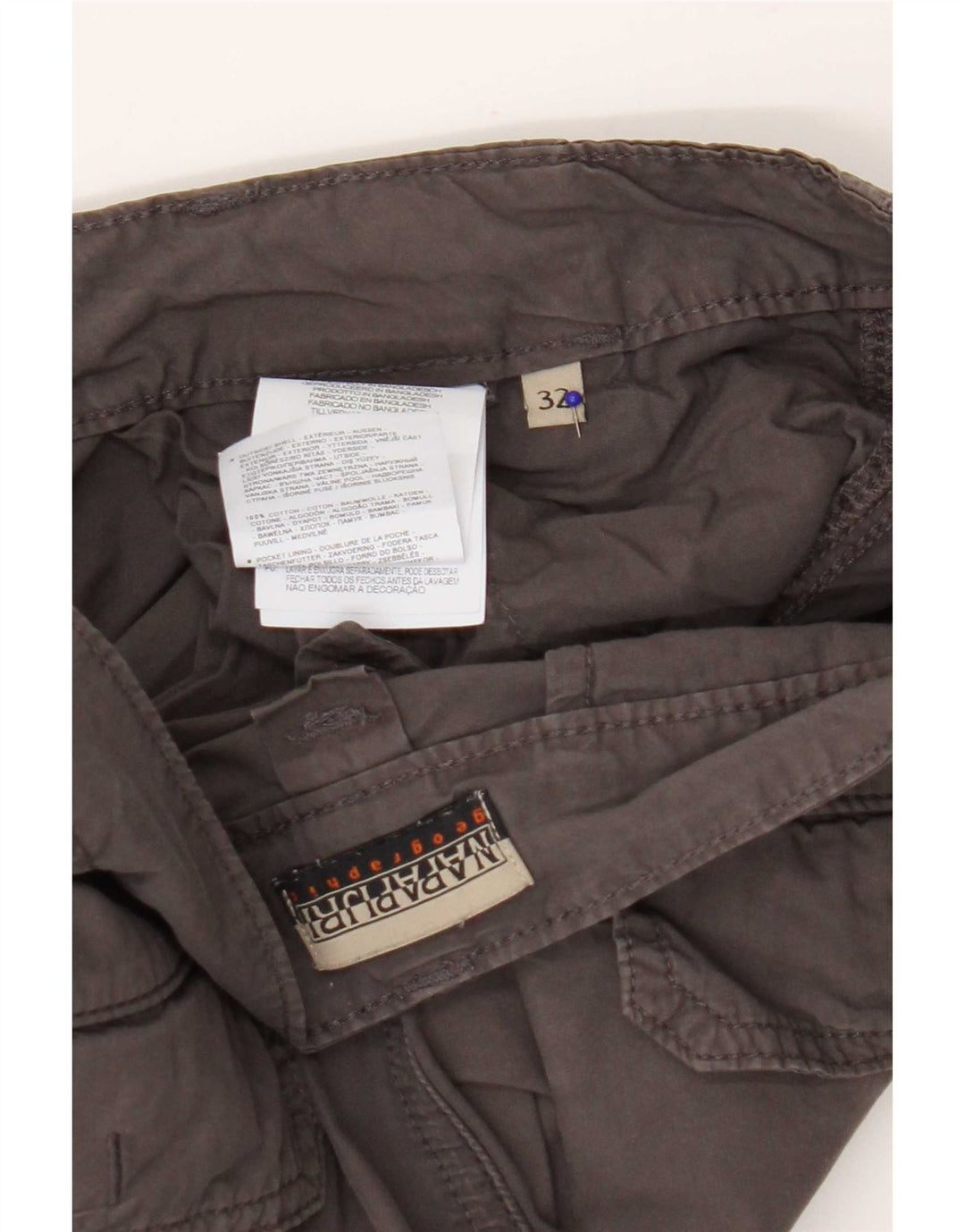 Pantaloni scurți cargo Napapijri pentru bărbați W32, bumbac gri mare