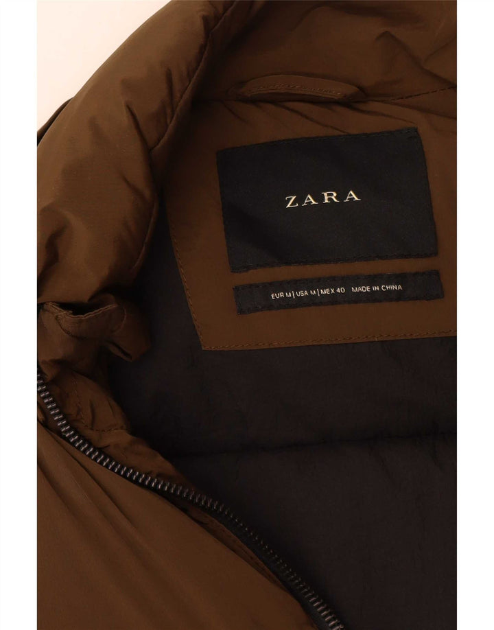 Palton căptușit pentru bărbați Zara UK 38 Medium Kaki Nylon Biker