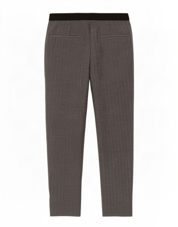 Pantaloni chino slim pentru femei Zara UK 10 Mici L26 L26 Gri Herringbone