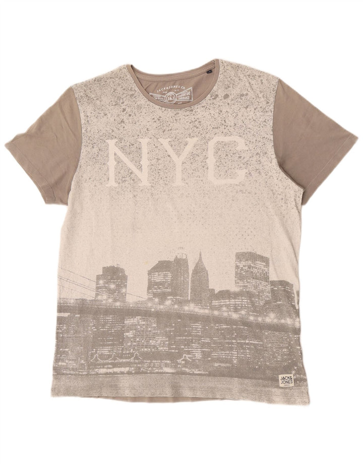 Tricou grafic Jack & Jones pentru bărbați Top XL gri