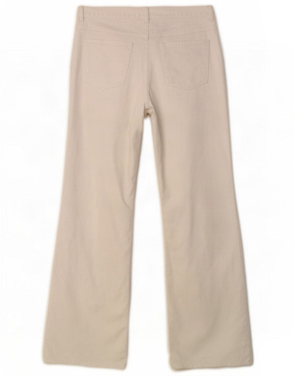 Marks & Spencer Jeans Bootcut pentru femei UK 14 Medium W34 L30 White Bumbac