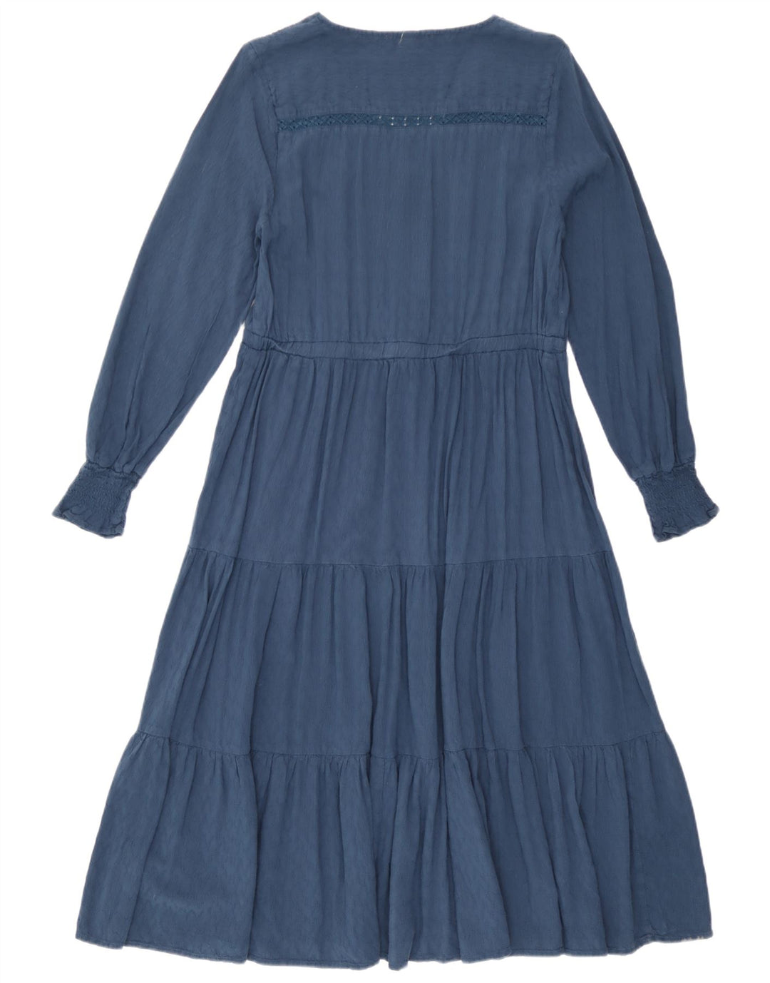 White Stuff Rochie cu mâneci lungi pentru femei UK 12 Medium Blue Viscose