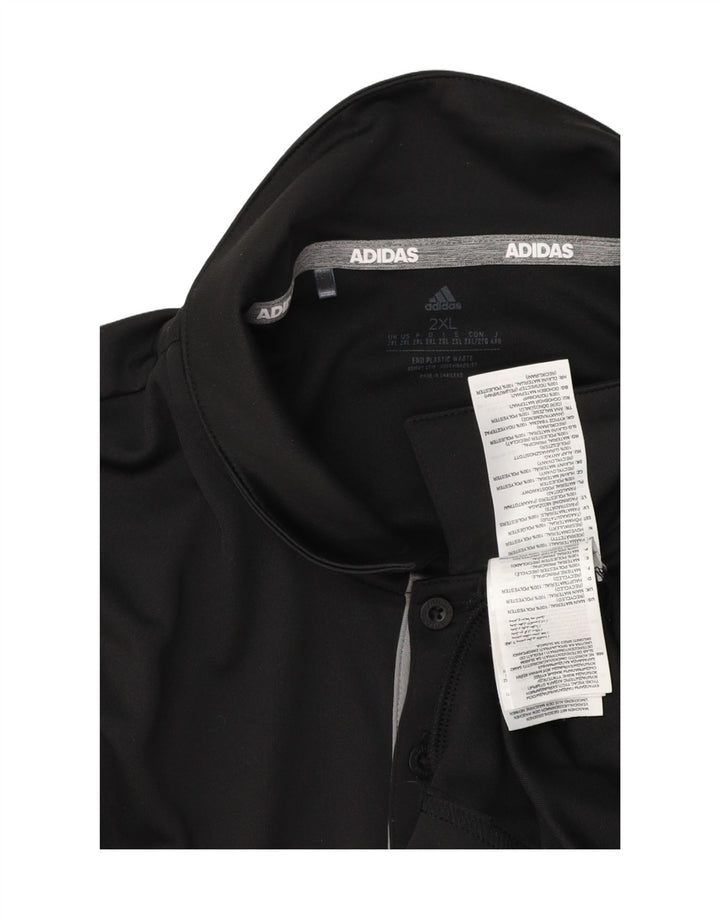 Tricou polo Adidas Aeroready pentru bărbați 2XL, poliester negru