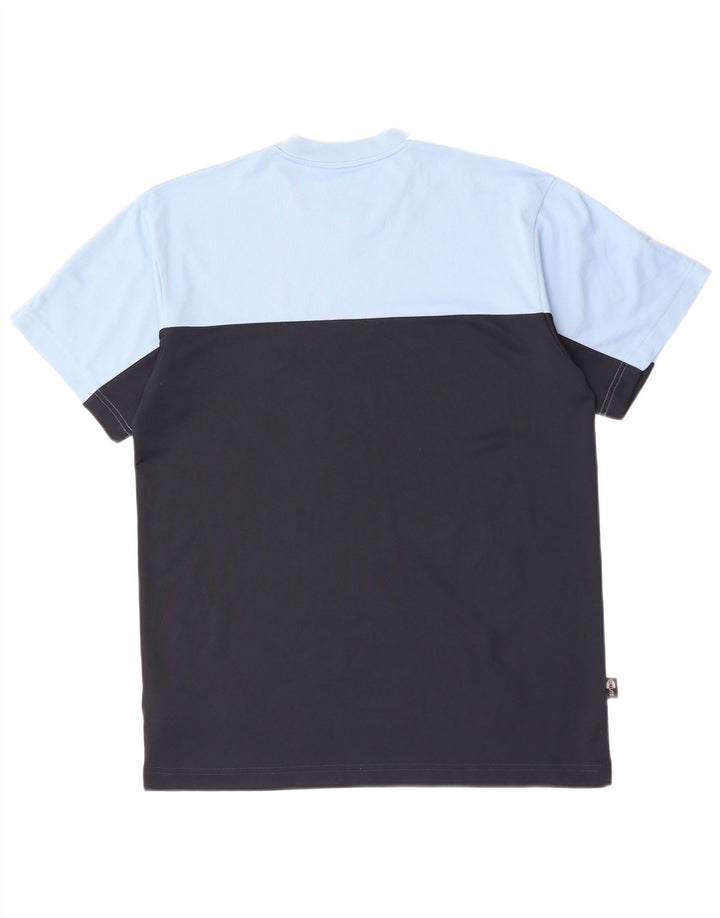 Tricou pentru bărbați ADIDAS Top UK 34/36 Small Blue Colorblock Bumbac