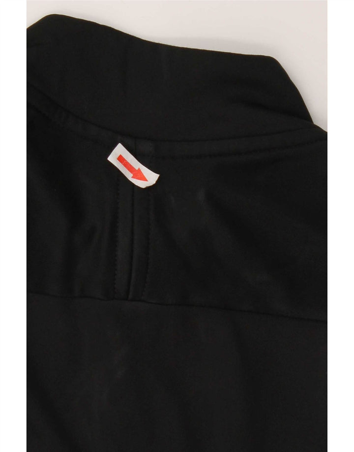 Top de trening pentru bărbați Dri Fit, cu fermoar și gât, din poliester negru mediu