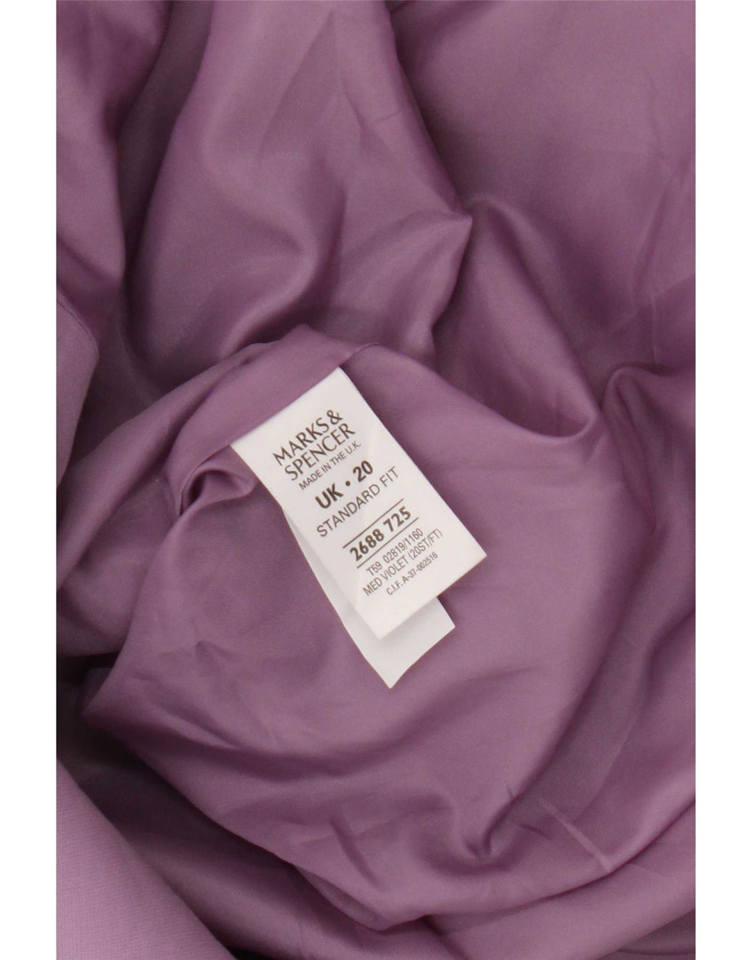 Jachetă pentru femei Marks & Spencer Standard cu 2 nasturi, UK 20 2XL Liliac