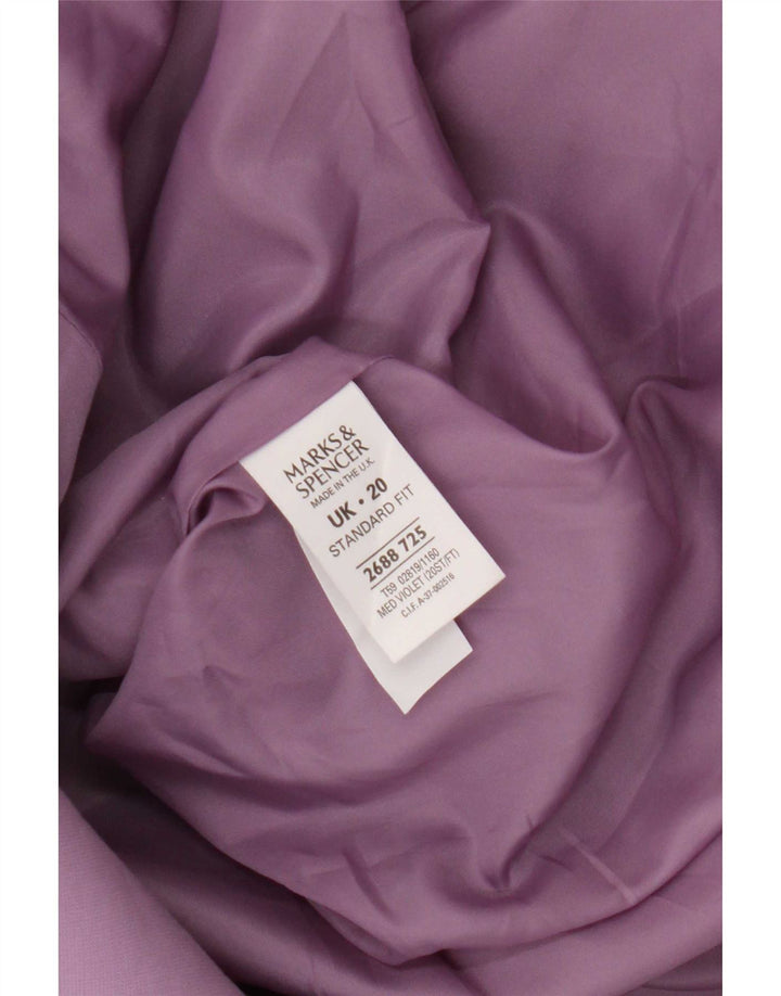 Jachetă pentru femei Marks & Spencer Standard cu 2 nasturi, UK 20 2XL Liliac