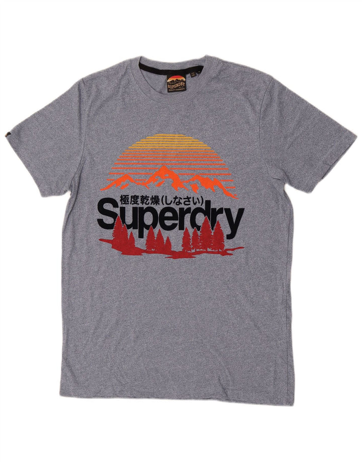 Tricou grafic pentru bărbați Superdry Top mic, albastru, bumbac
