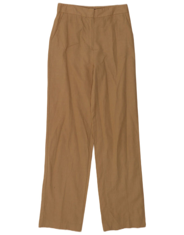 Pantaloni chino drepți cu talie înaltă Zara XS W24 L31 Bej