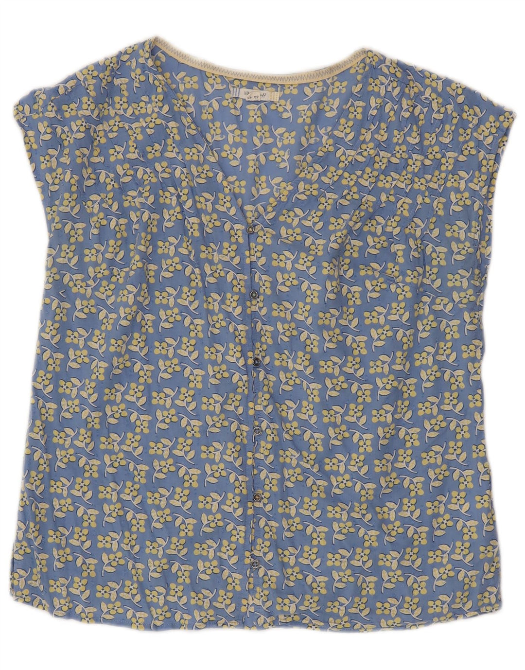 Bluză cu mânecă scurtă pentru femei White Stuff Top UK 12 Medium Blue Floral