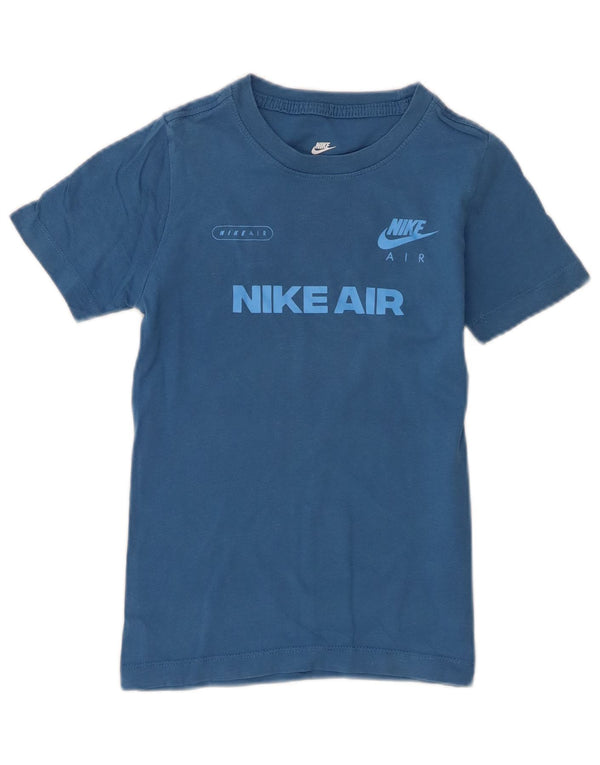 Tricou grafic Nike pentru băieți Top 7-8 ani XS Bumbac albastru