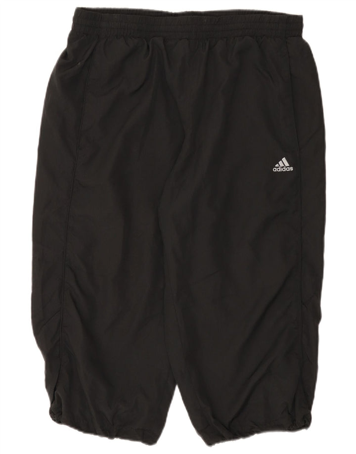 Pantaloni de trening Adidas Clima 365 Capri pentru bărbați, poliester mediu negru