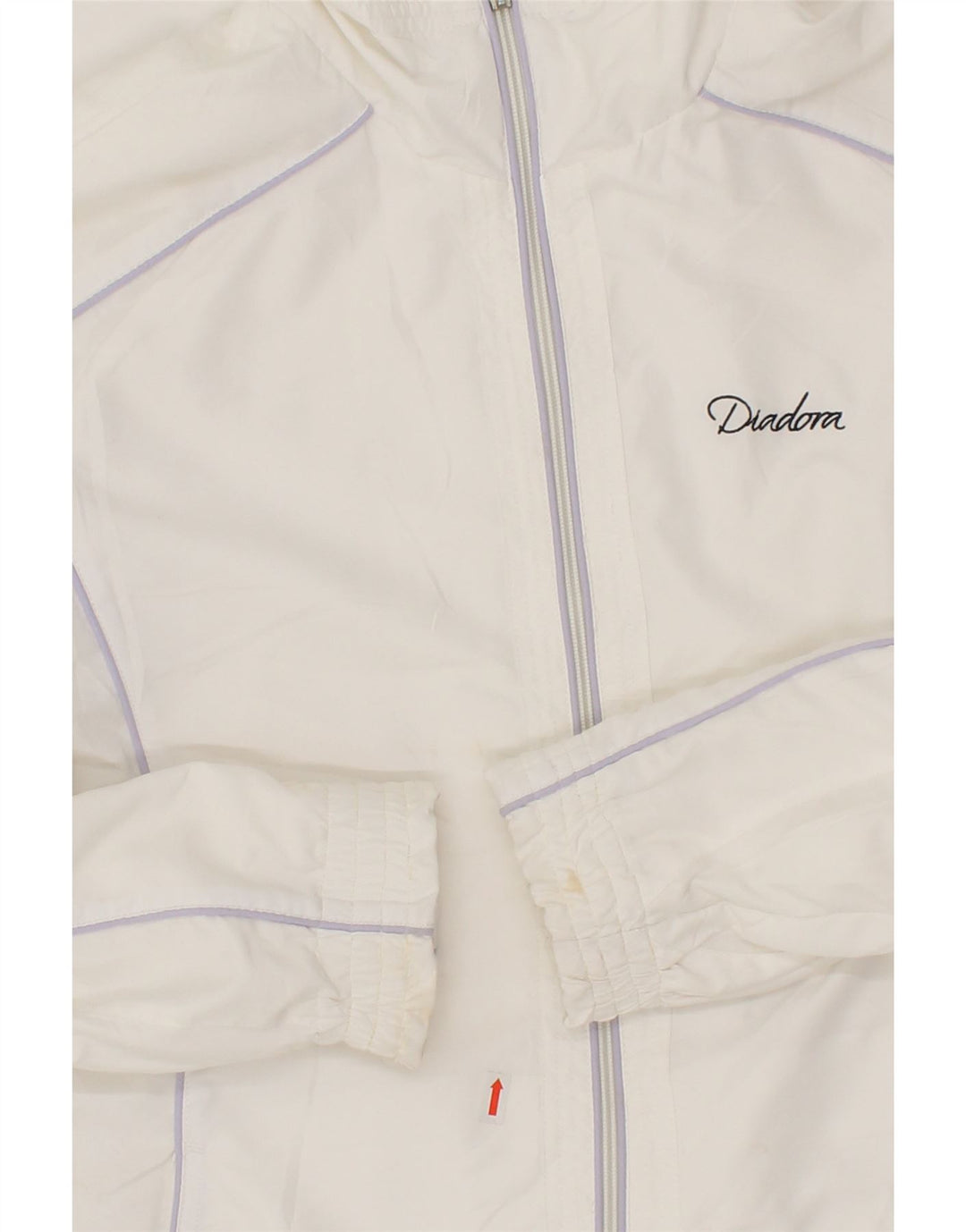 DIADORA Womens Tracksuit Top Jacket UK 16 Large White Polyester Vintage Diadora and Second-Hand Diadora from Messina Hembry 