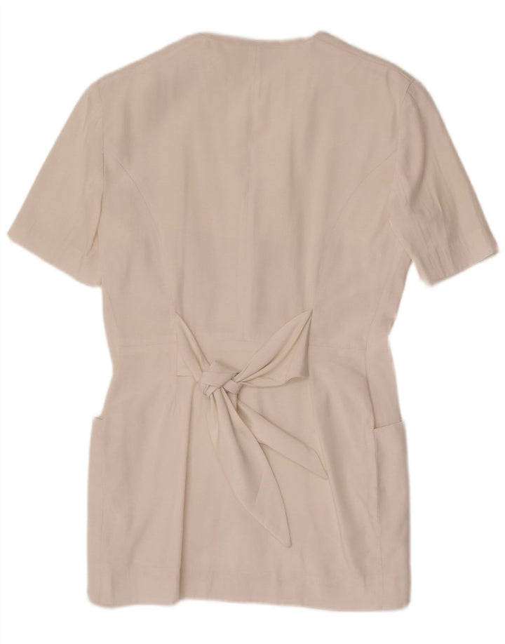 Jachetă pentru femei Sportstaff, cu 3 nasturi, cu mânecă scurtă, IT 42 Medium White