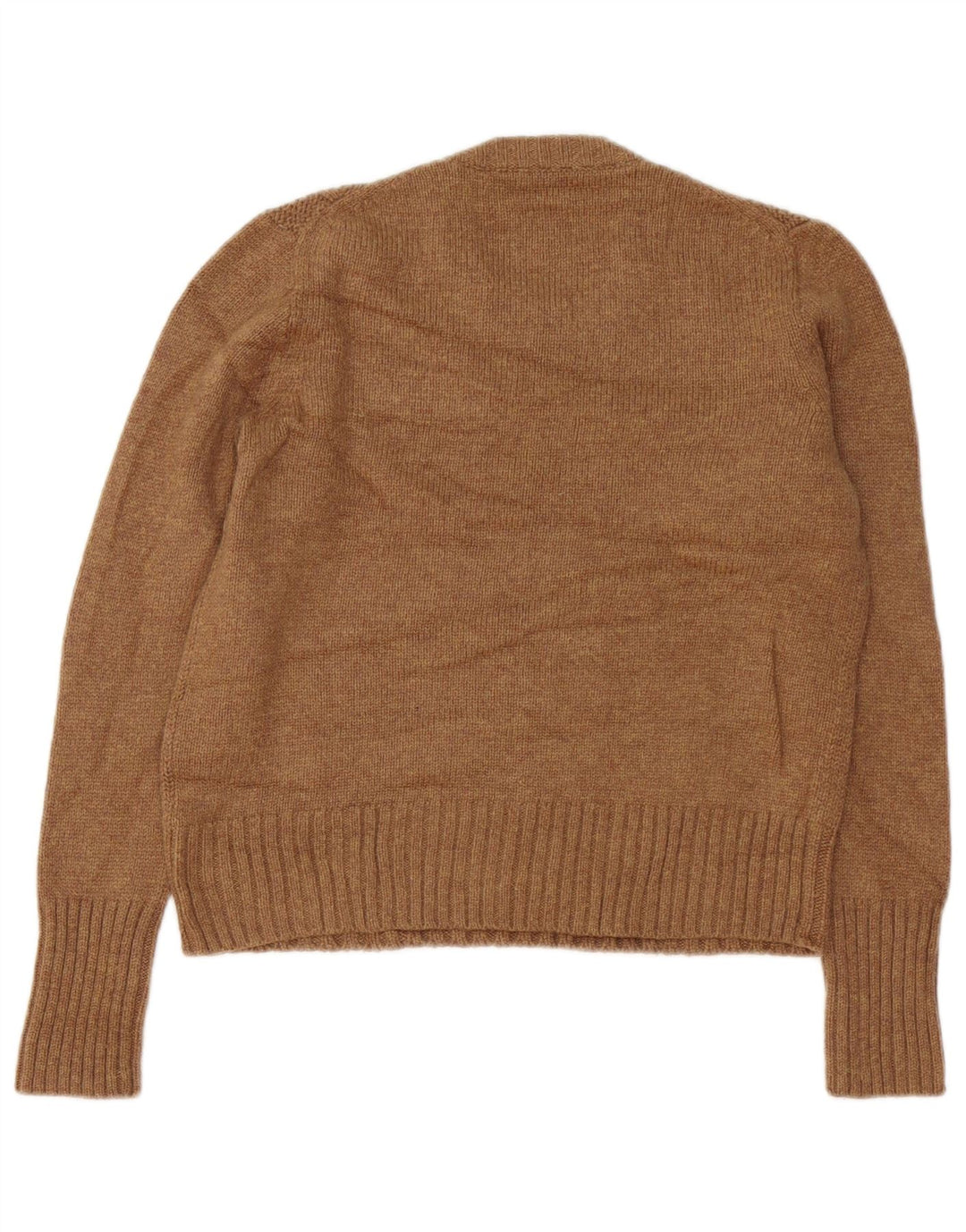 J. Crew Pulover cu decolteu rotund pentru femei UK 10 Poliamidă maro mică