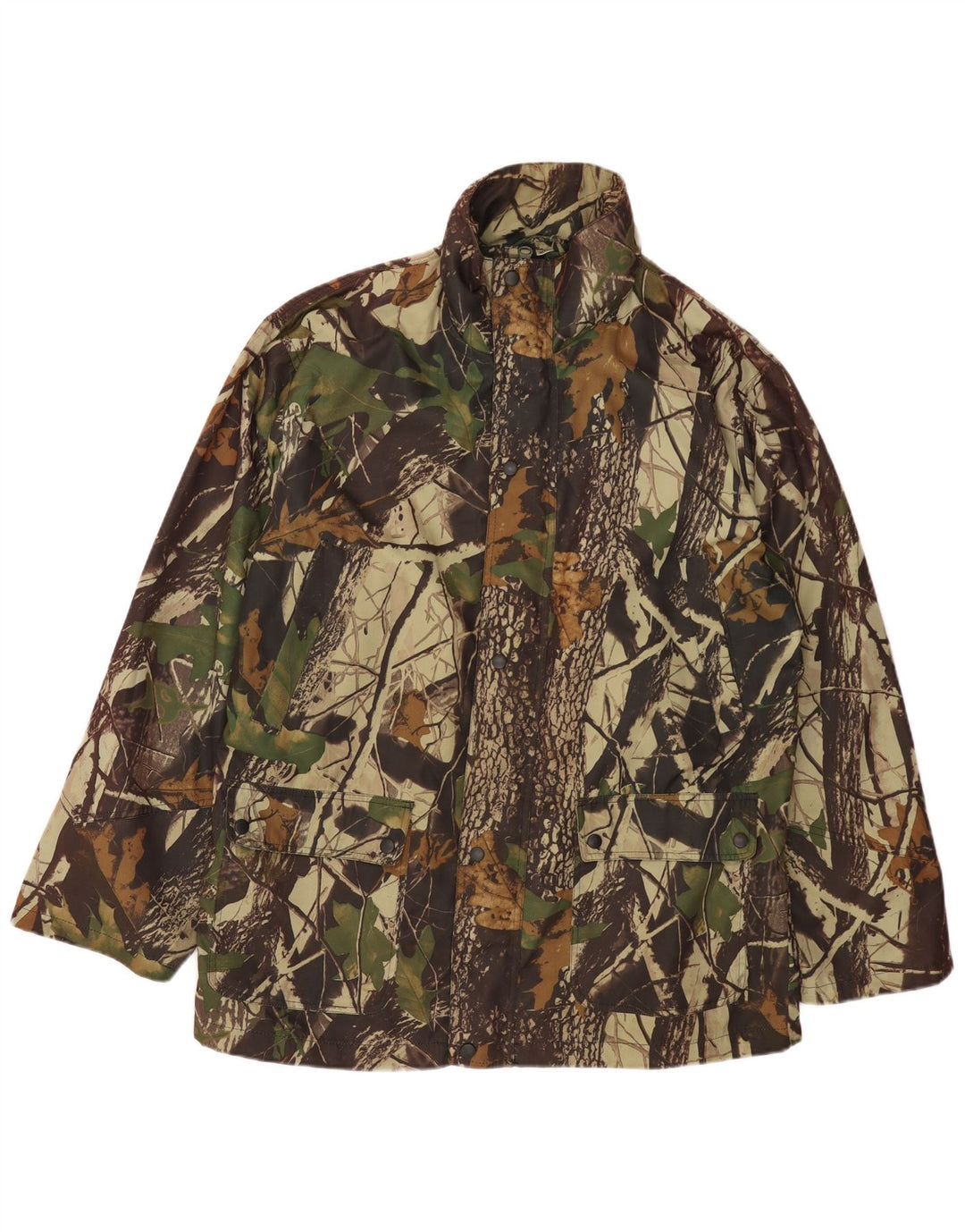 Jachetă vintage pentru bărbați UK 42 XL Kaki Camuflage Poliester