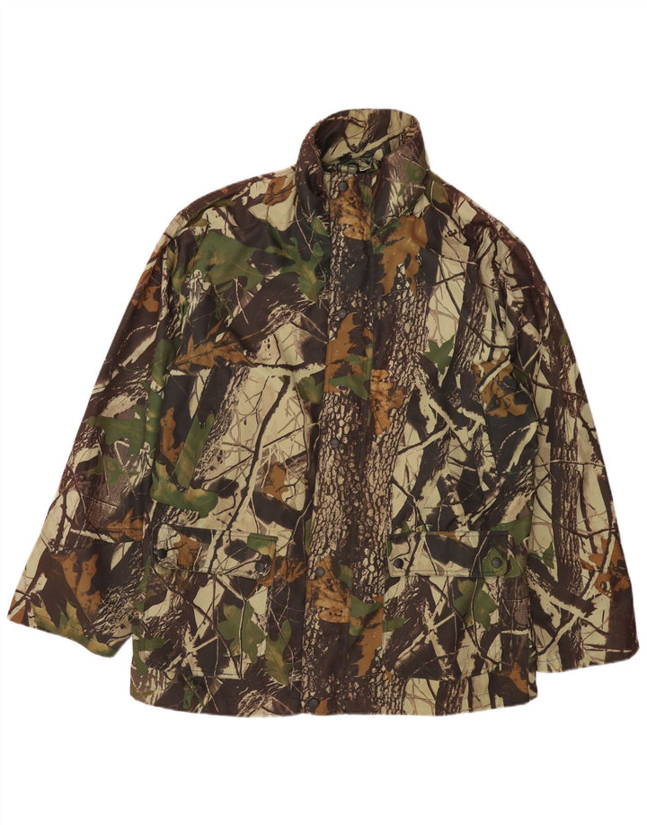 Jachetă vintage pentru bărbați UK 42 XL Kaki Camuflage Poliester