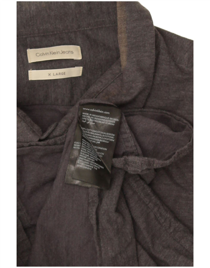 Cămașă pentru bărbați Calvin Klein Jeans XL bumbac gri