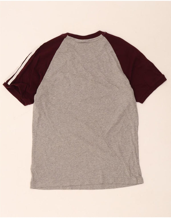 Tricou pentru bărbați Adidas Top mediu gri din bumbac color bloc