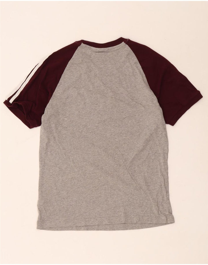 Tricou pentru bărbați Adidas Top mediu gri din bumbac color bloc