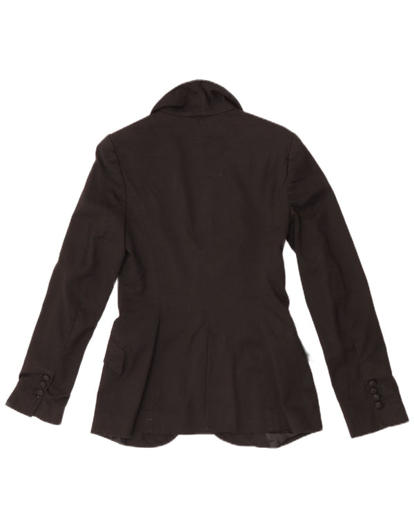 Sacou blazer pentru femei Zara, cu 1 nasture, UK 10, poliester negru mic
