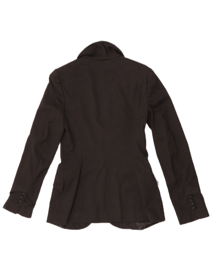 Sacou blazer pentru femei Zara, cu 1 nasture, UK 10, poliester negru mic