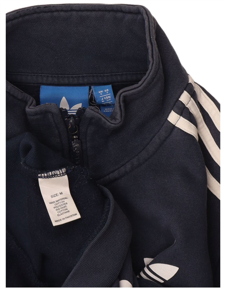 Jachetă de top pentru trening cu grafică Adidas pentru bărbați, bumbac, albastru bleumarin