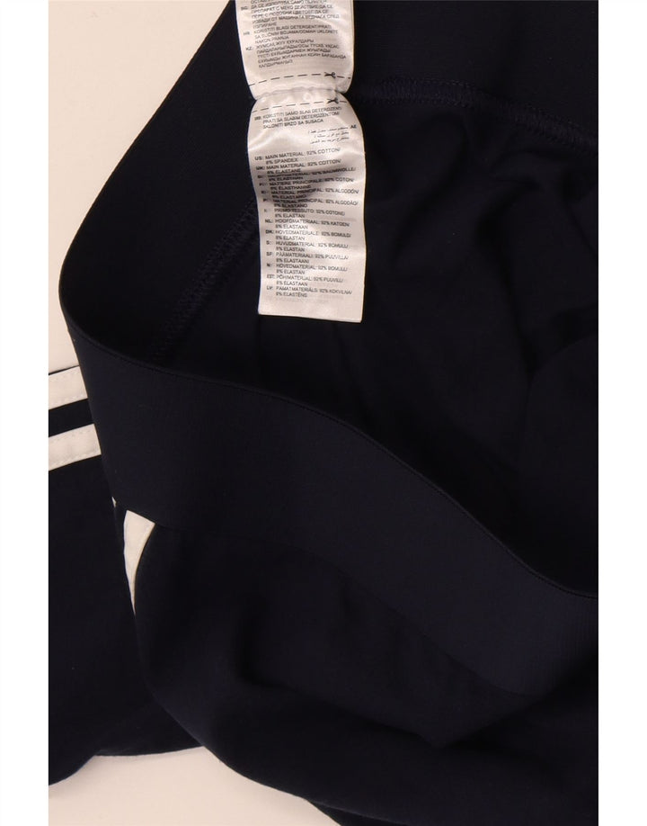 Leggings pentru femei Adidas Marea Britanie 12/14, bumbac mediu albastru bleumarin