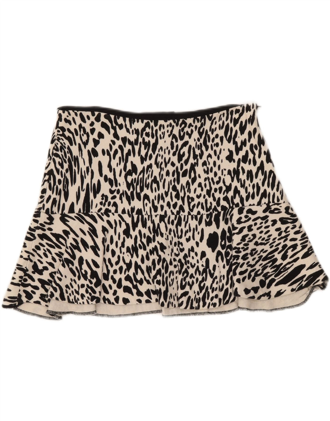 Fustă Mini pentru Damă Zara Medium W28 Alb Imprimat Animal