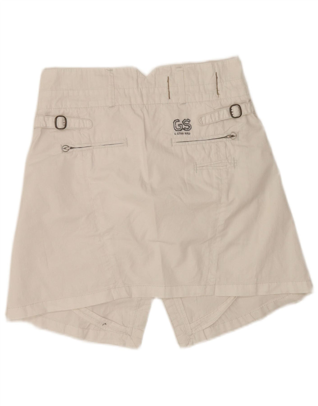 Fusta mini denim G-Star pentru femei W27 bumbac alb mediu