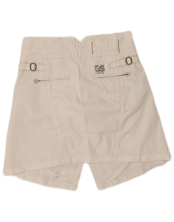 Fusta mini denim G-Star pentru femei W27 bumbac alb mediu