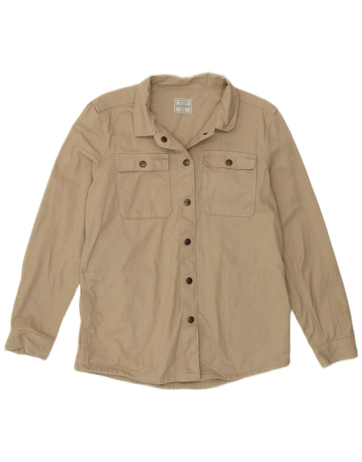 FAT FACE Cămașă supradimensionată pentru femei UK 10 Small Beige Bumbac