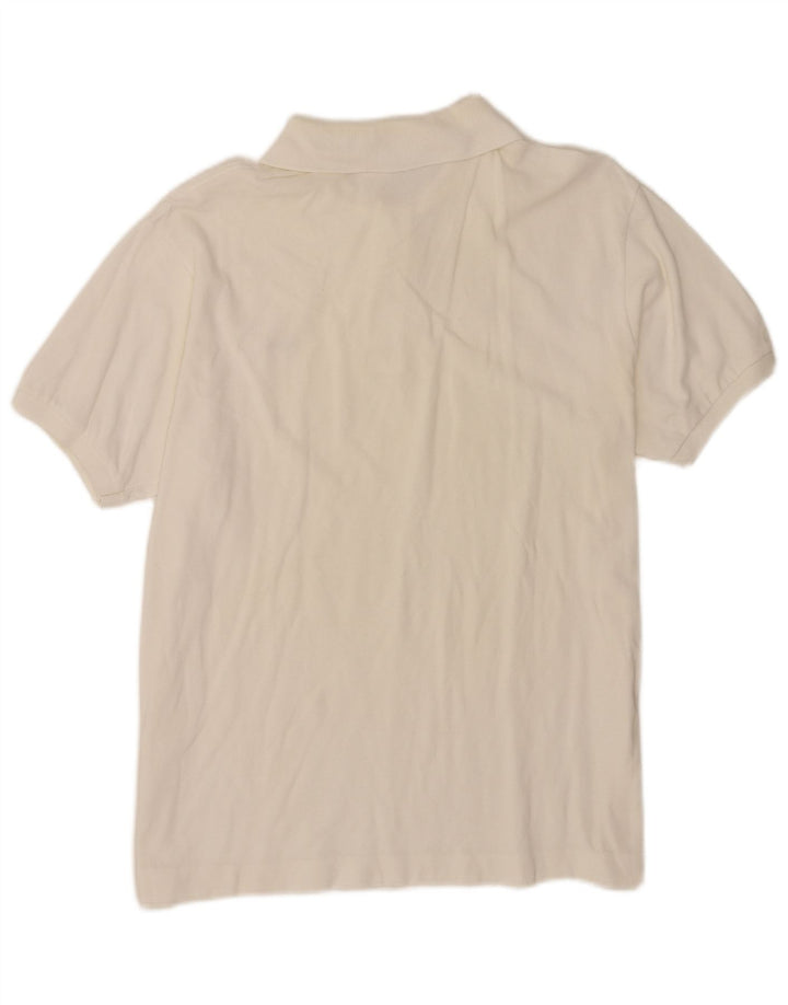 Tricou polo Lacoste pentru bărbați mărimea 5 mare, alb, bumbac
