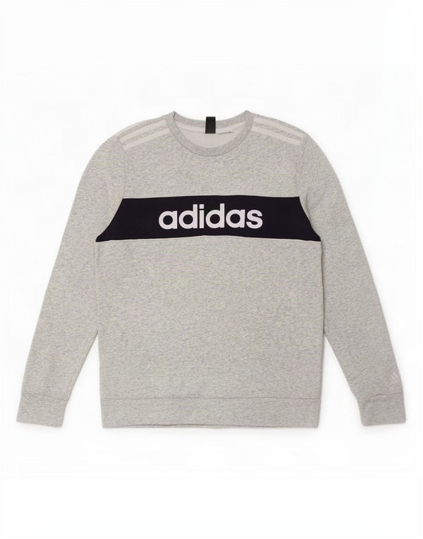 Pulover de hanorac grafic Adidas pentru femei UK 10 Mic gri Colorblock