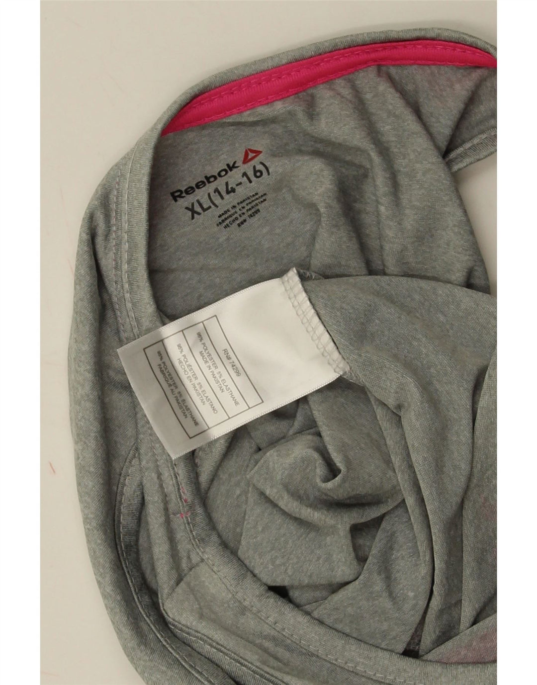 Combi fără mâneci pentru fete Reebok 14-15 ani XL poliester gri