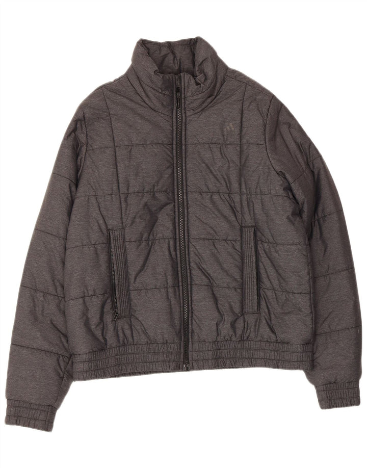 Jachetă căptușită pentru femei Adidas Marea Britanie 16/18, mare nailon gri
