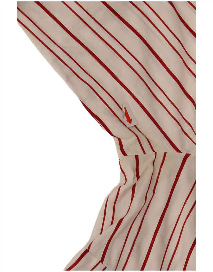 Cămașă pulover cu mâneci 3/4 pentru femei, UK 14, mare, cu dungi roșii