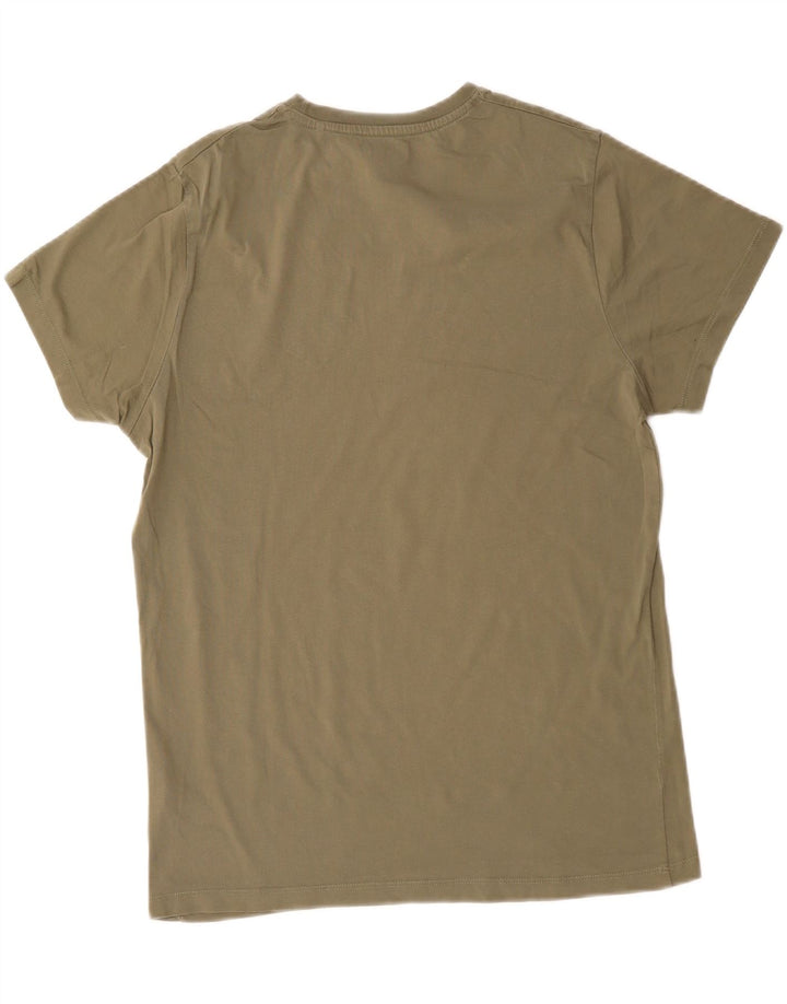 PEPE JEANS Mens Regular Graphic T-Shirt Top Medium Khaki Vintage PEPE Jeans and Second-Hand PEPE Jeans from Messina Hembry 