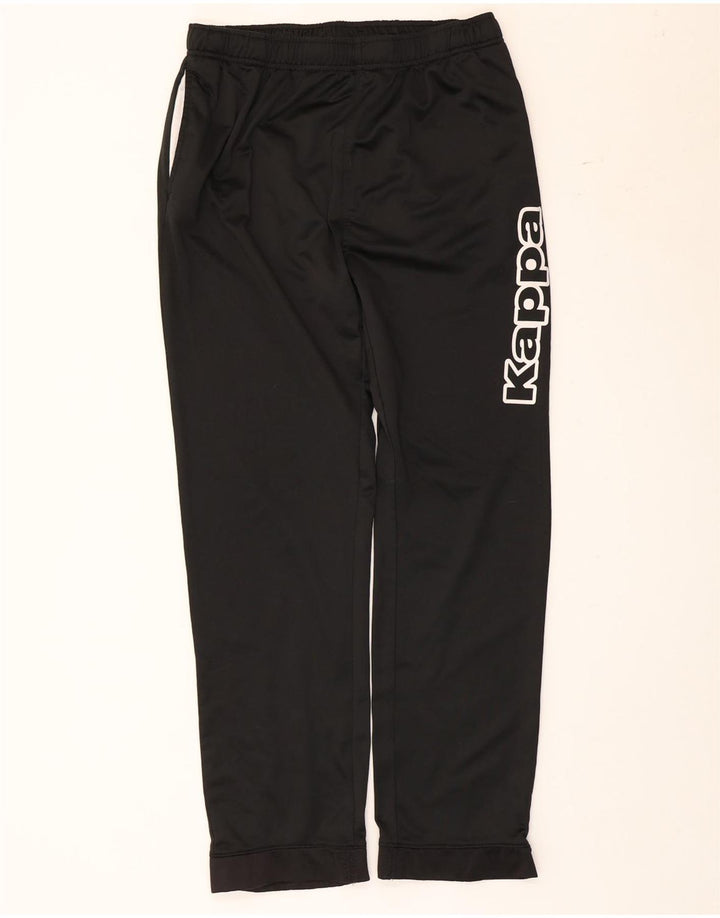 Pantaloni de trening grafic Kappa pentru femei, poliester negru mare