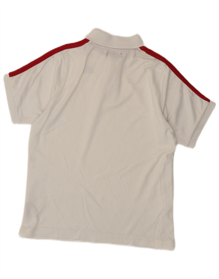 Cămașă polo pentru bărbați Kappa, bumbac color bloc alb, mic