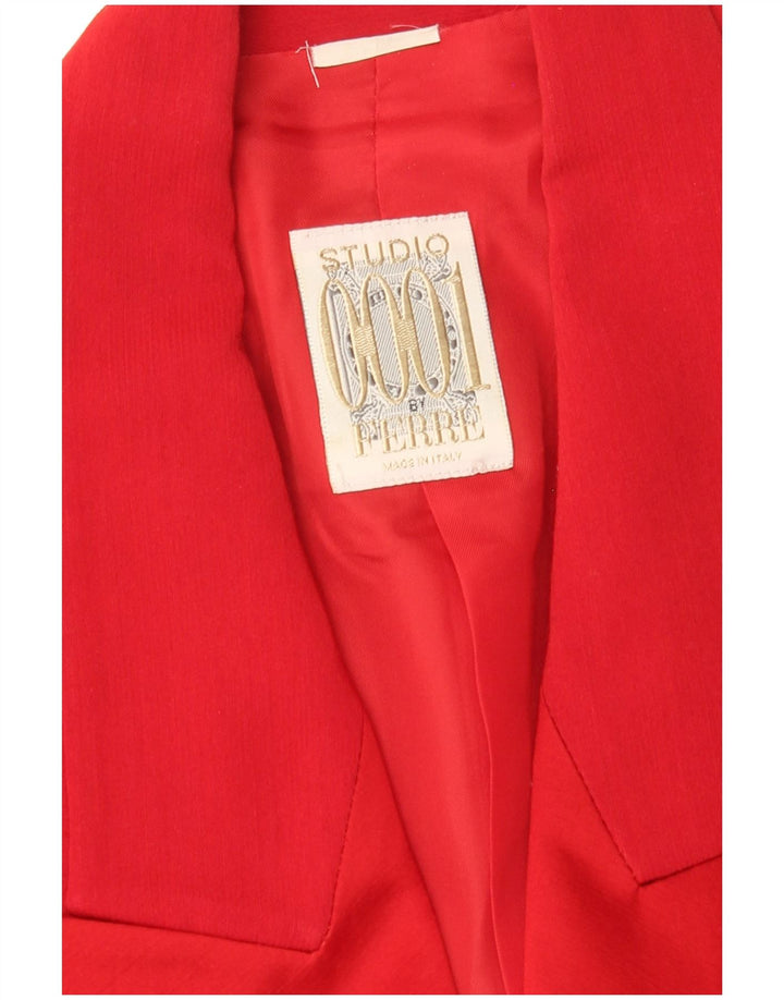 Jachetă Ferre pentru femei Crop Blazer Dublu Breasted UK 14 Medium Red