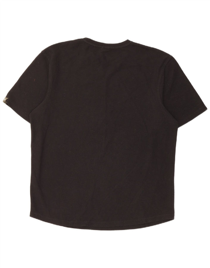 Zara Mens T-Shirt Top Large Black Polyester