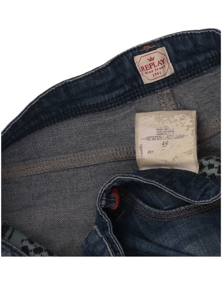 Pantaloni scurți din denim pentru femei Replay W27 Small Blue