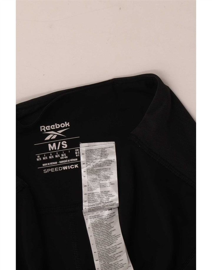 Jambiere Reebok pentru femei cu talie înaltă, nailon mic negru