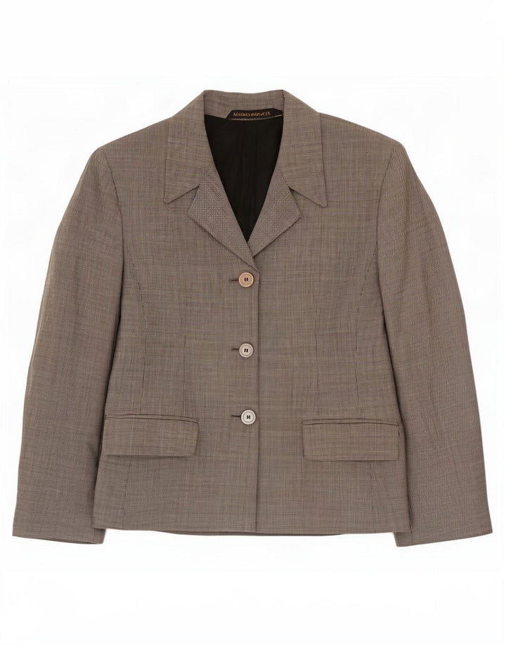 Jachetă pentru femei Marks & Spencer, cu 3 nasturi, UK 16, mare, gri Houndstooth