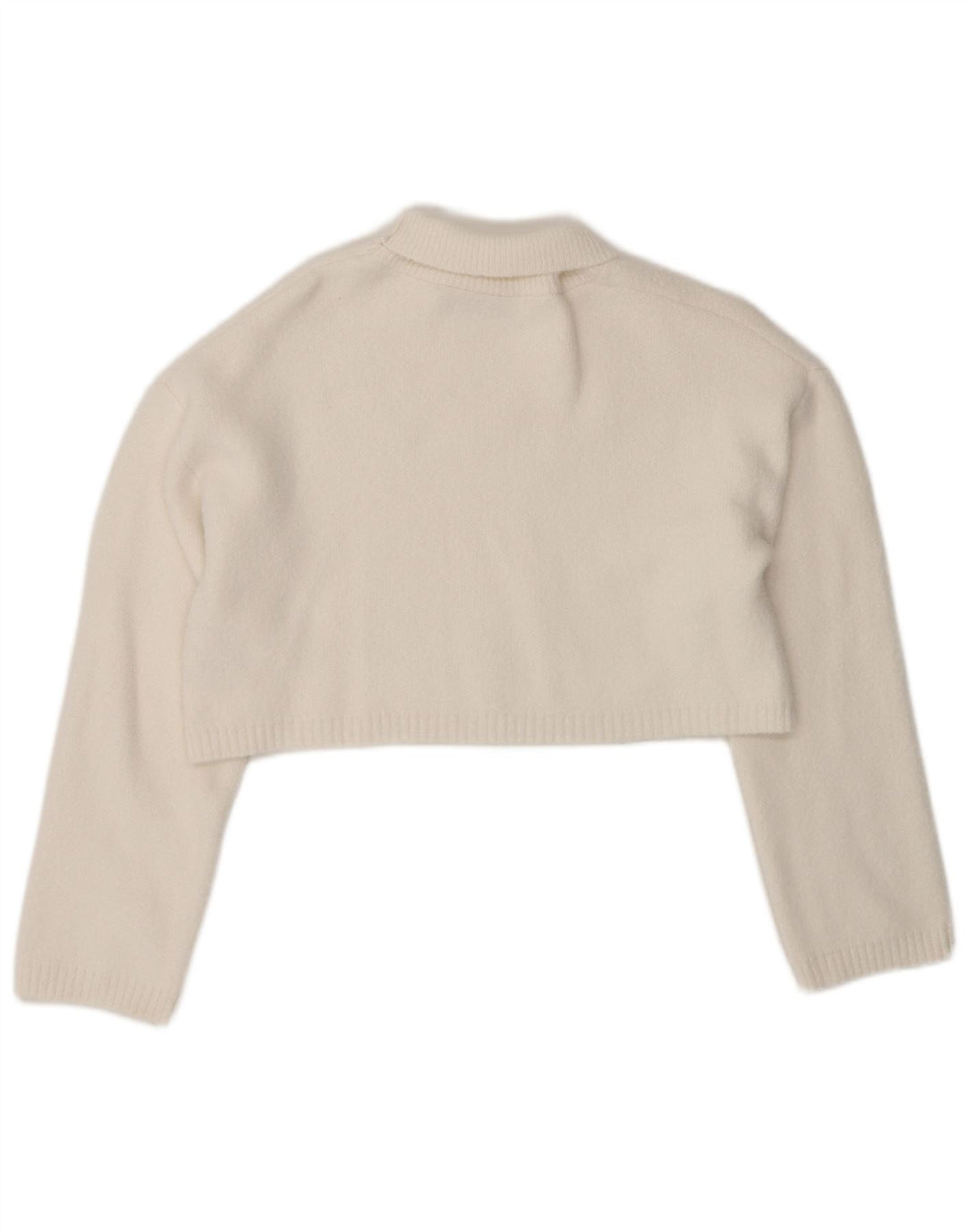 Pulover oversized cu gât rulat Zara pentru femei UK 10 Small White