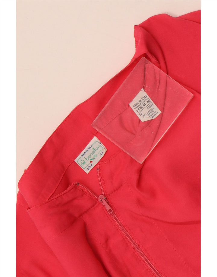 Bluză supradimensionată pentru femei Benetton Crop IT 44 Medium Pink Viscose