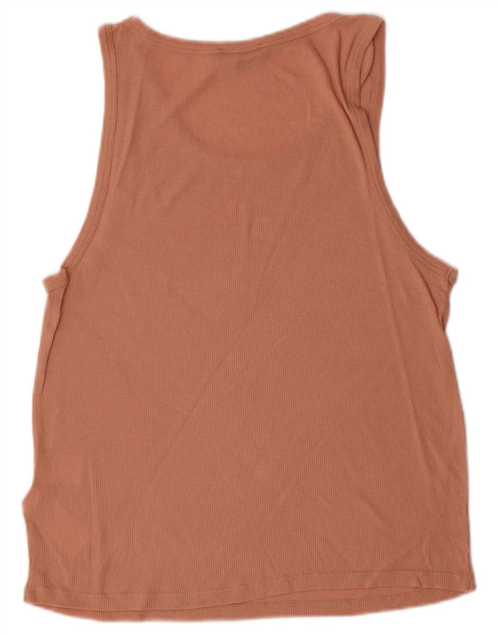 Vest Vest Top pentru femei J. Crew UK 14 mare bumbac portocaliu
