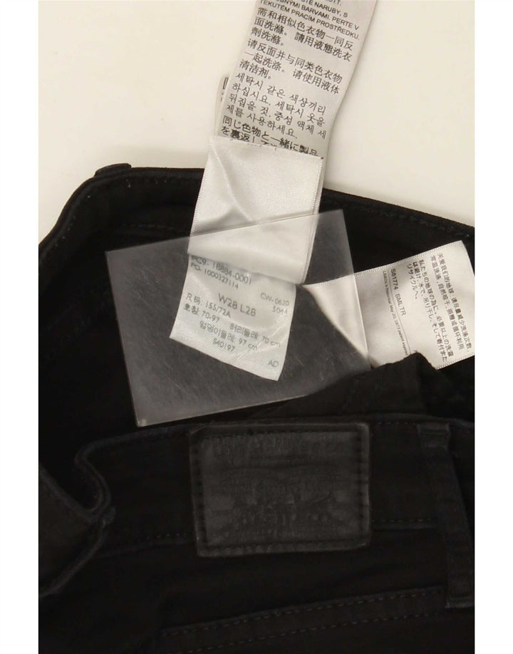Blugi slim pentru femei Levi's W28 L28 bumbac negru