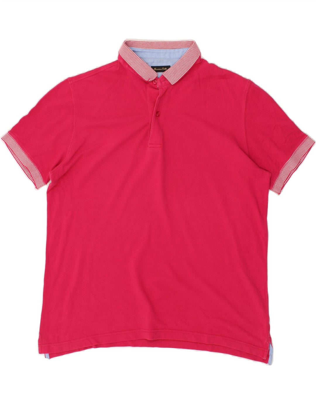 MASSIMO DUTTI Mens Regular Fit Polo Shirt XL Pink Cotton | Vintage Massimo Dutti | Thrift | Second-Hand Massimo Dutti | Used Clothing | Messina Hembry 